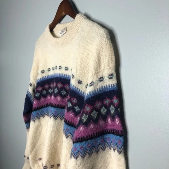 Vintage the baby alpaca nordic cream sweater - Picture 2 of 9